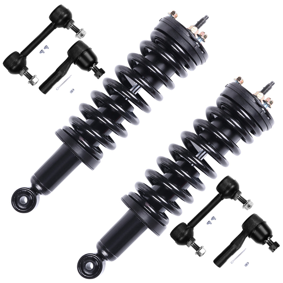Front Struts Sway Bar Tie Rods End Links Kit For 06-12 Chevy Colorado GMC Canyon