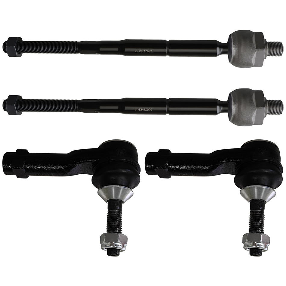 4x Front Tie Rod Ends For 2013-16 Ford Explorer, Police Interceptor Lincoln MKT