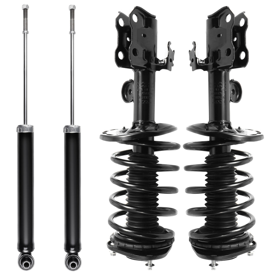 For 2010-2015 Toyota Prius Front Rear Complete Shocks Struts with Coil Springs Kit