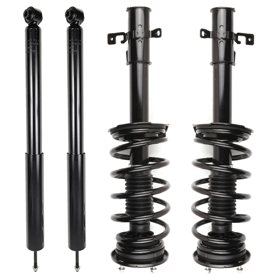 For 2007-2010 Ford Edge 3.5L FWD Front Rear Shocks Struts with Spring Assembly