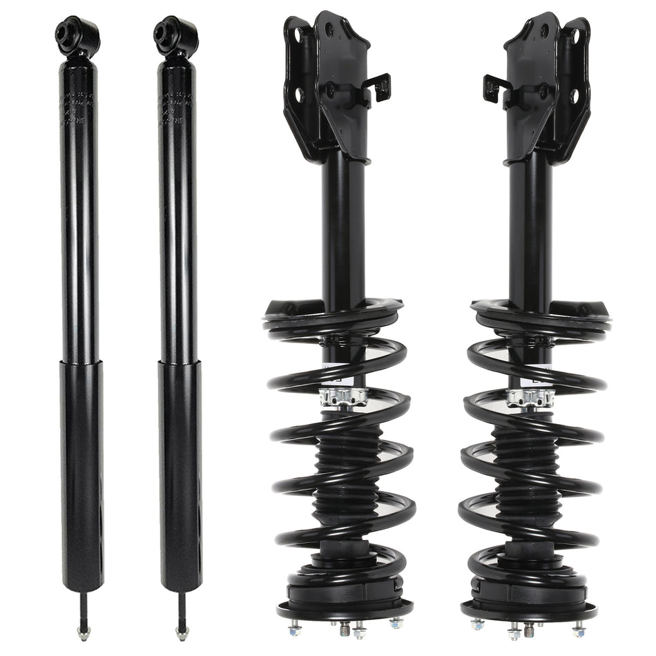 Kit Set of 4 Front Strut Coil & Spring Rear Shock For 2007-2010 Ford Edge AWD