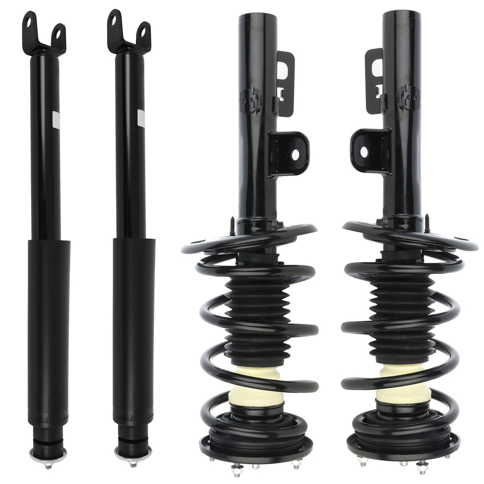 4Pcs Front Complete Coil Springs Struts & Rear Shocks For 2010-2011 Ford Flex