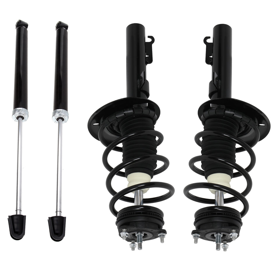 2008-2011 Ford Focus Front & Rear Complete Shocks Struts with Springs Mounts