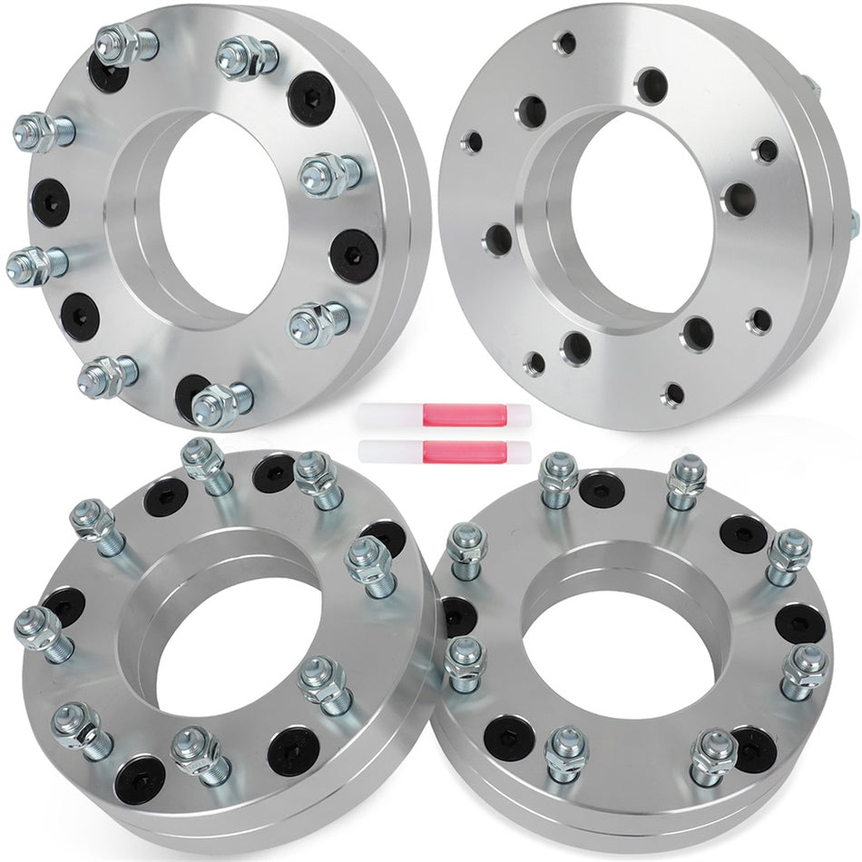 (4) 2inch 6x5.5 to 8x170 Wheel Adapters 14x1.5 Fits Chevrolet GMC 6 Lug to 8 Lug