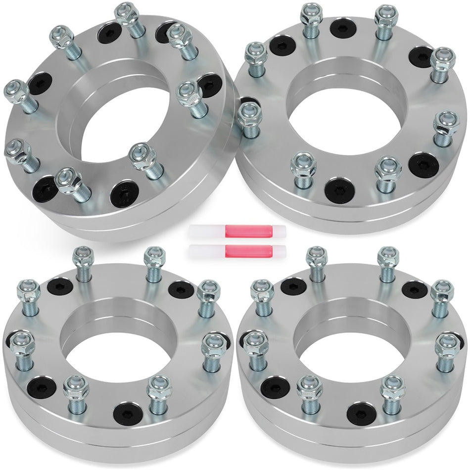 4Pcs 2inch 6x5.5 to 8x180 Wheel Adapters 14x1.5 For Chevy GMC 6 Lug to 8 Lug Wheels