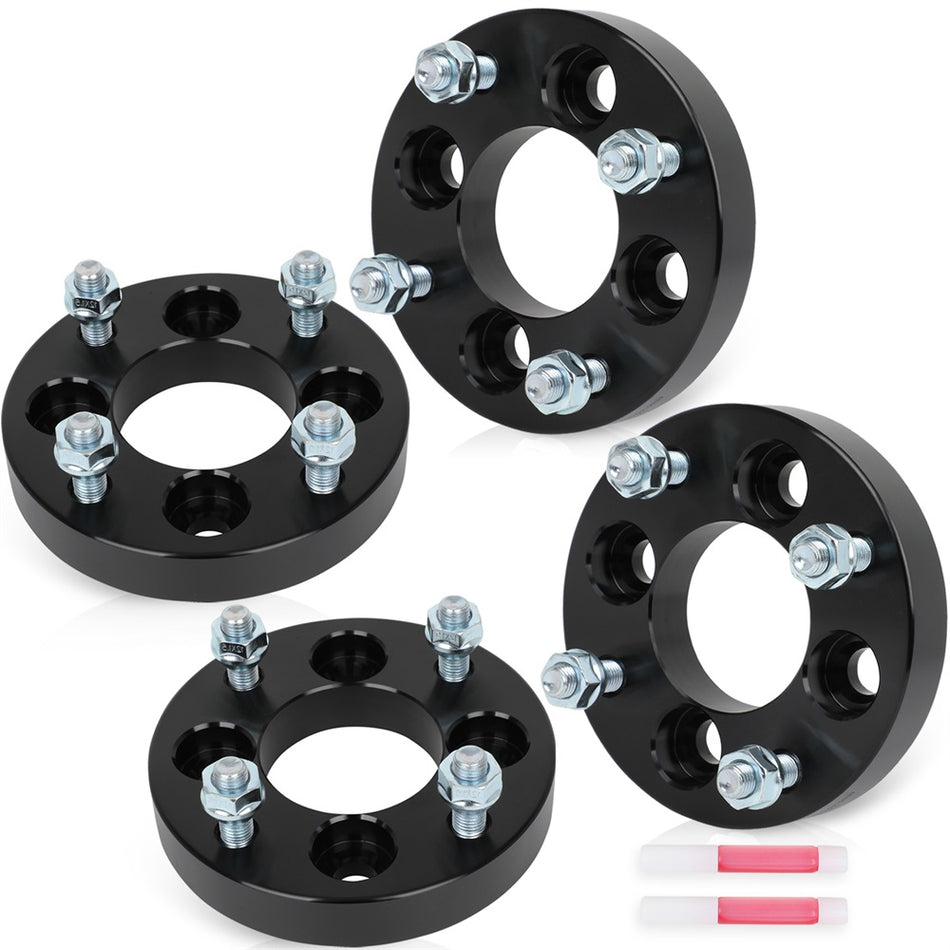 (4) For Honda Mazda 4x100 to 4x4.5 Wheel Adapters 1inch 4x100 Hub to 4x114.3 Wheel