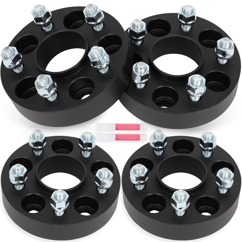 (4) 1.25inch 5x108 Hubcentric 12x1.5 Wheel Spacers For Ford Focus Jaguar XJ Lincoln