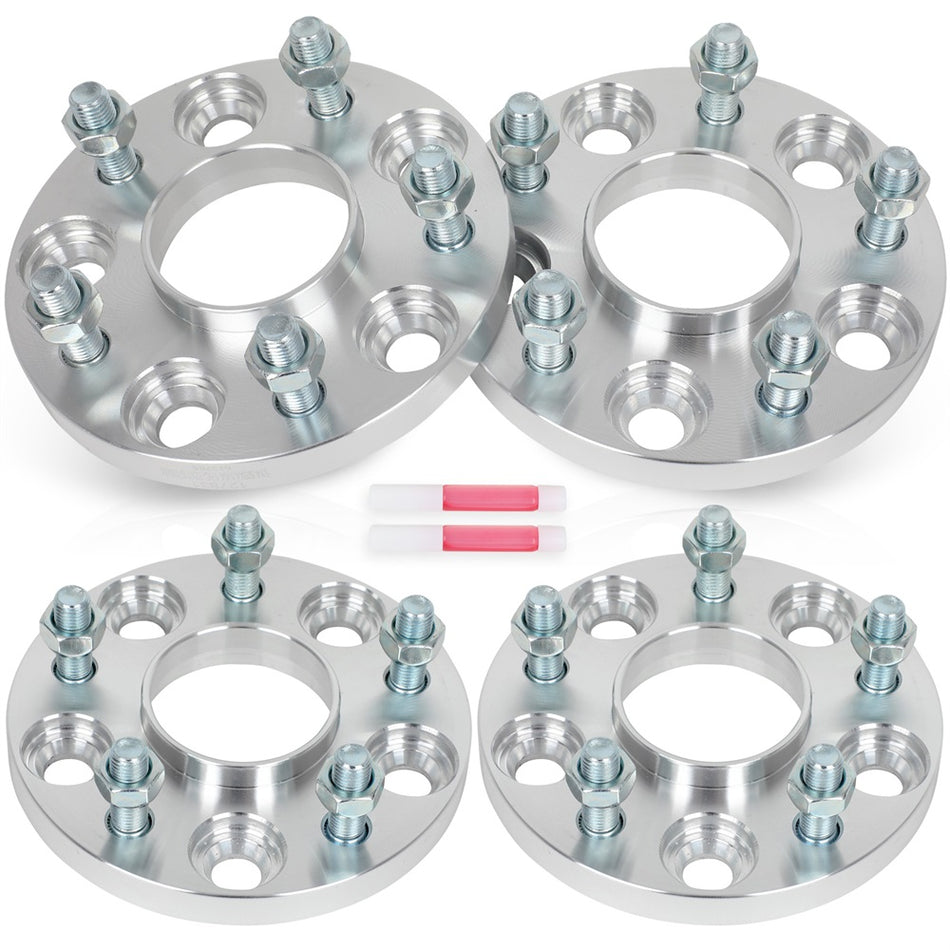 4Pcs 15mm 5x4.5 Hubcentric Wheel Spacers 12x1.5 For Honda Accord EX Sedan 4-Door