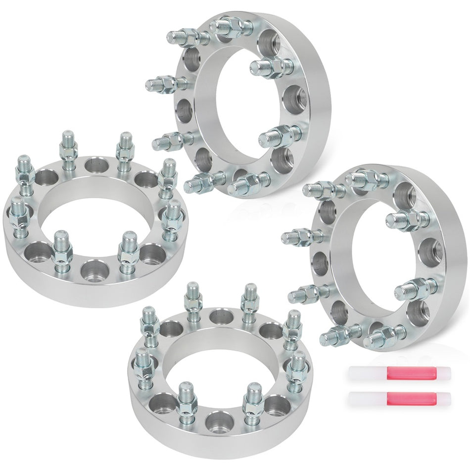 (4) 1.5inch 8x6.5 to 8x170 Wheel Adapters 9/16inch For Ford F-250 Dodge Ram 2500 3500