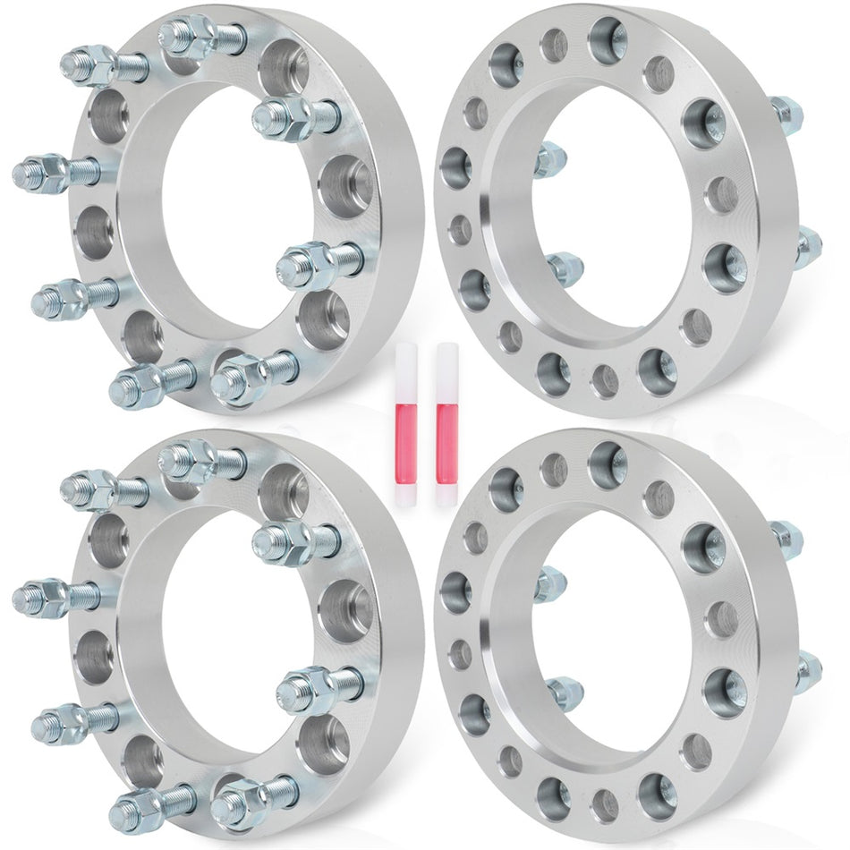 (4) 1.5inch 8x6.5 to 8x170 Wheel Adapters 14x1.5 Fits Silverado Sierra 2500 3500 HD