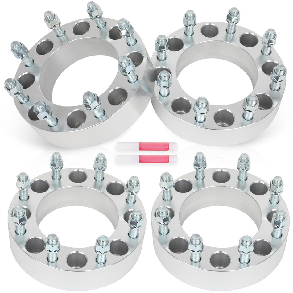 4Pcs 2inch Wheel Adapters 8x170 to 8x180 Fits Chevy Wheels on Ford Trucks 14x1.5