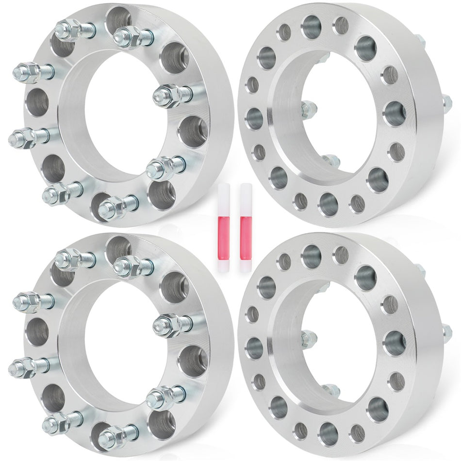 (4) 2inch 8x180 to 8x170 Wheel Adapters 14x1.5 Fits Chevy Silverado 2500 HD 3500 HD