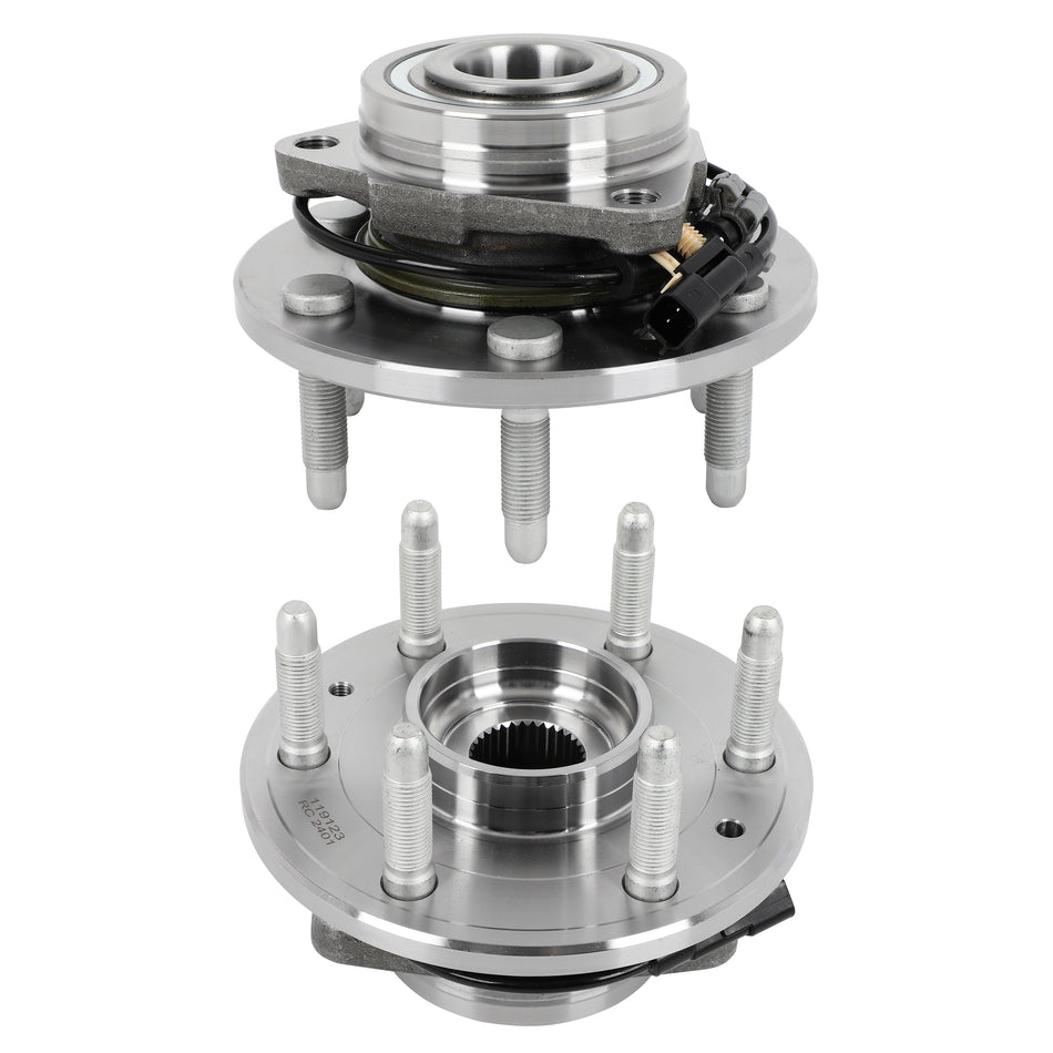 2 PCS Front Wheel Bearing Hub For Cadillac Silverado 1500 GMC Sierra 1500 4WD