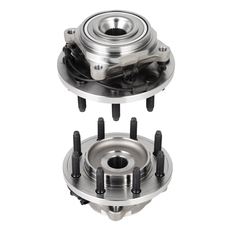 Pair Front Wheel Bearing Hub Fits 2012 2013 Ram 2500 3500 4WD 4X4 with ABS 8 Lug