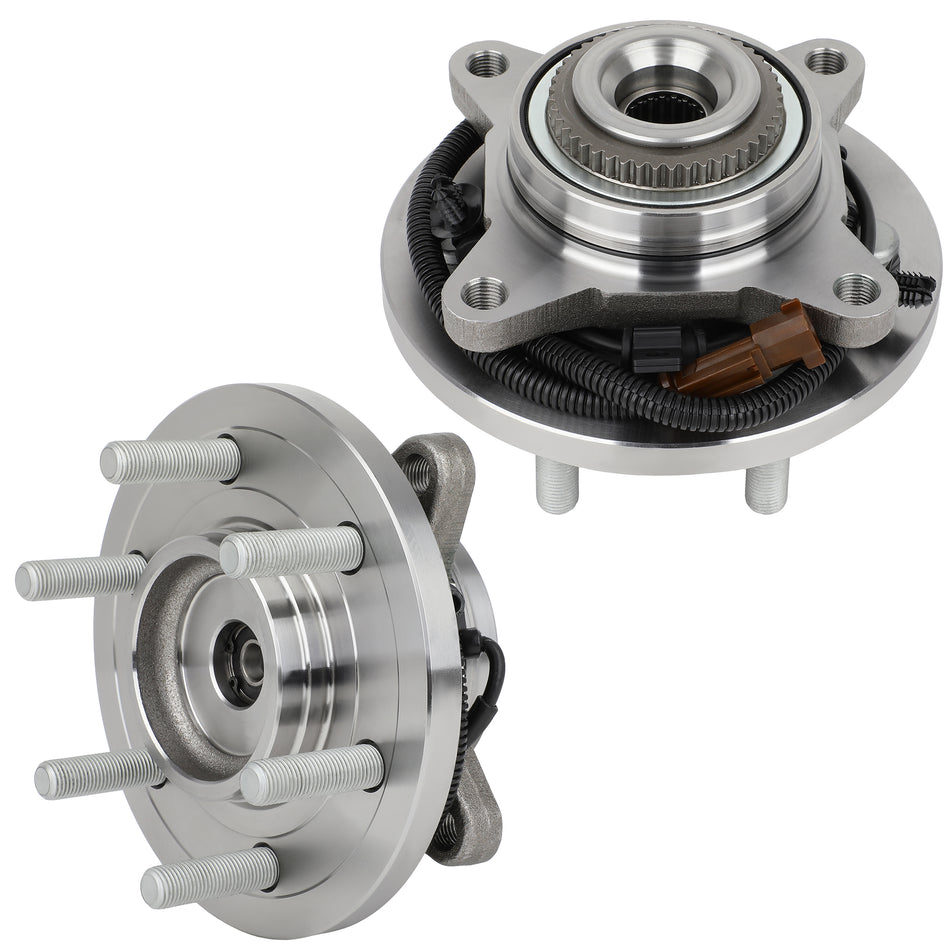 2 For 2015 2016 2017 Ford F-150 4WD withABS Front Wheel Bearing & Hub Assembly