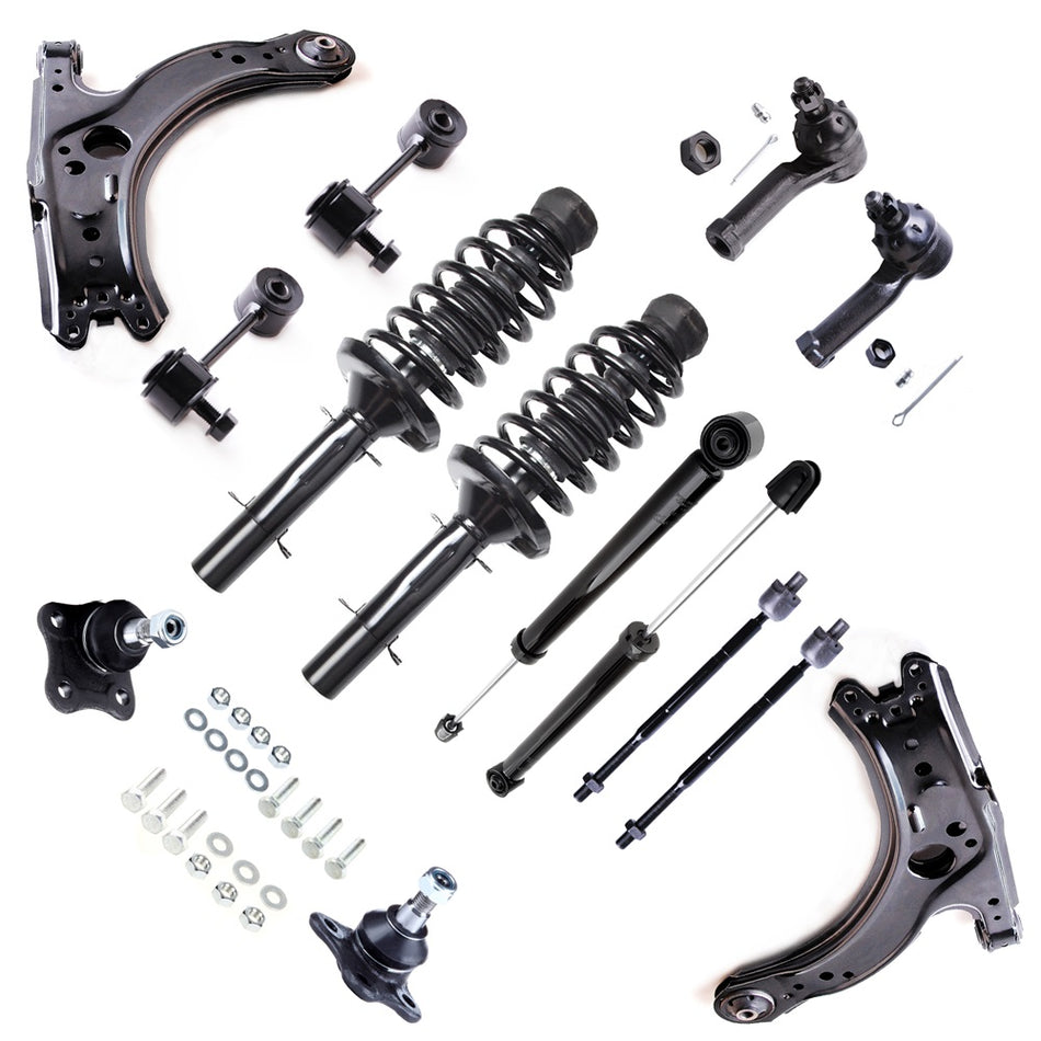 1999-2001 Vw Beetle Golf Jetta Struts Shocks Control Arm Ball Joint Tie Rods