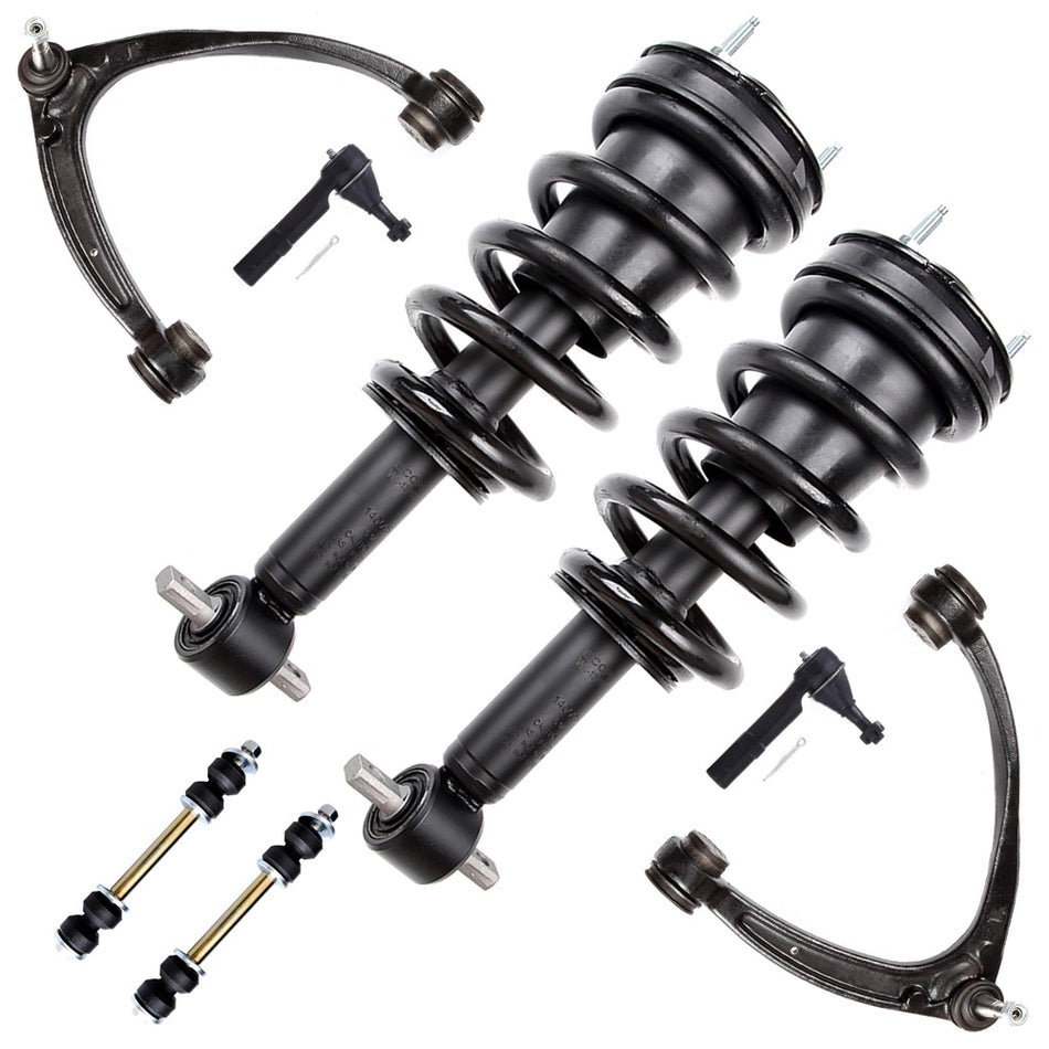 Front Struts Upper Control Arms Sway Bar Kit For 2007-2013 Silverado Sierra 1500