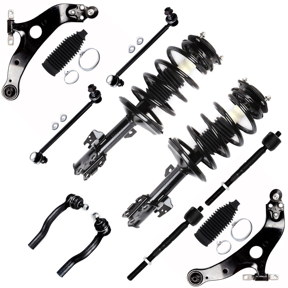 For Toyota Sienna 04-2006 AWD Front Struts Lower Control Arm Ball Joint Tie Rod