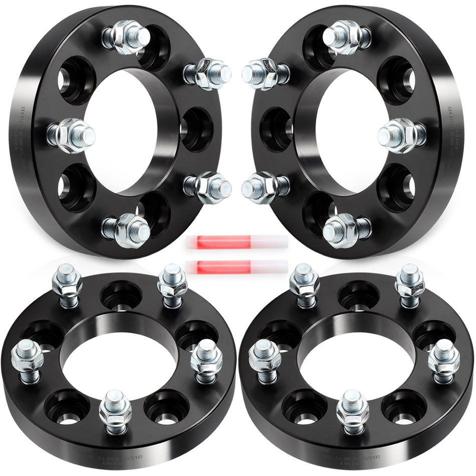 (4) 1inch 5x4.5 to 5x5 Wheel Adapters 1/2inch For Jeep Wrangler Liberty Ford Mustang