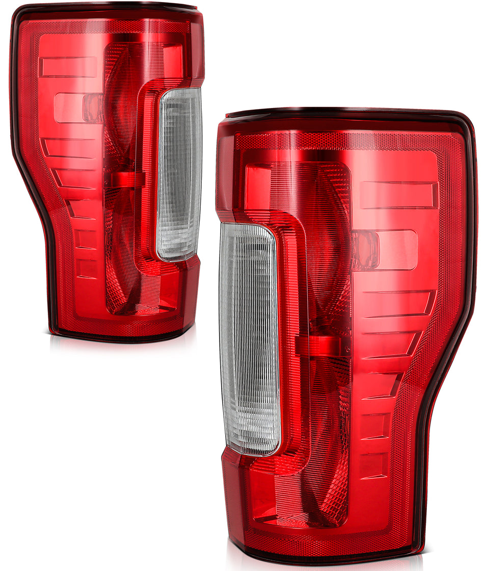 Taillight Assembly For 2017-2019 Ford F250 F350 Super Duty Red Pair Replacement
