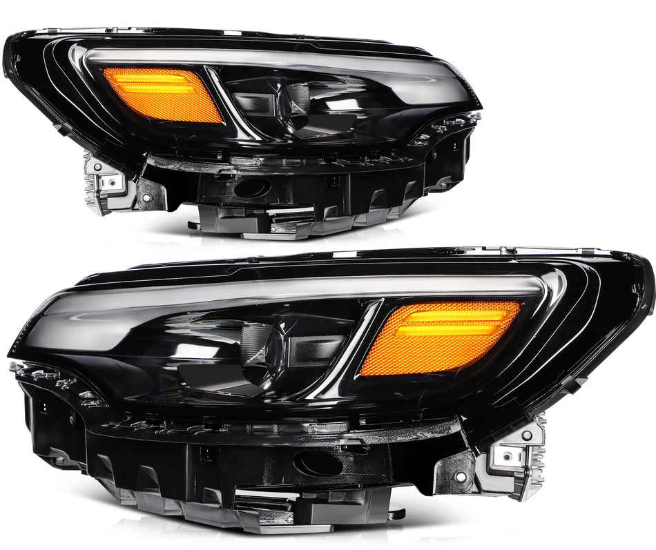 For 2019-2023 JEEP CHEROKEE Black Housing LED DRL Headlights Assembly LeftRight