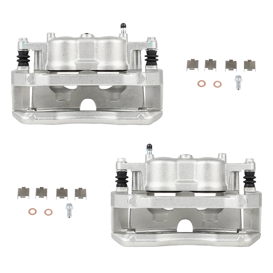 Front Pair Brake Calipers w/ Bracket Left Right For 2012 2013 2014-16 Ford F-150