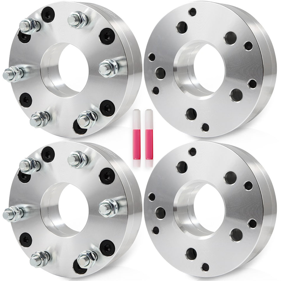 (4) 2inch 5x4.75 to 6x5.5 Wheel Adapters 12x1.5 Fits Chevrolet GMC 5 Lug to 6 Lug
