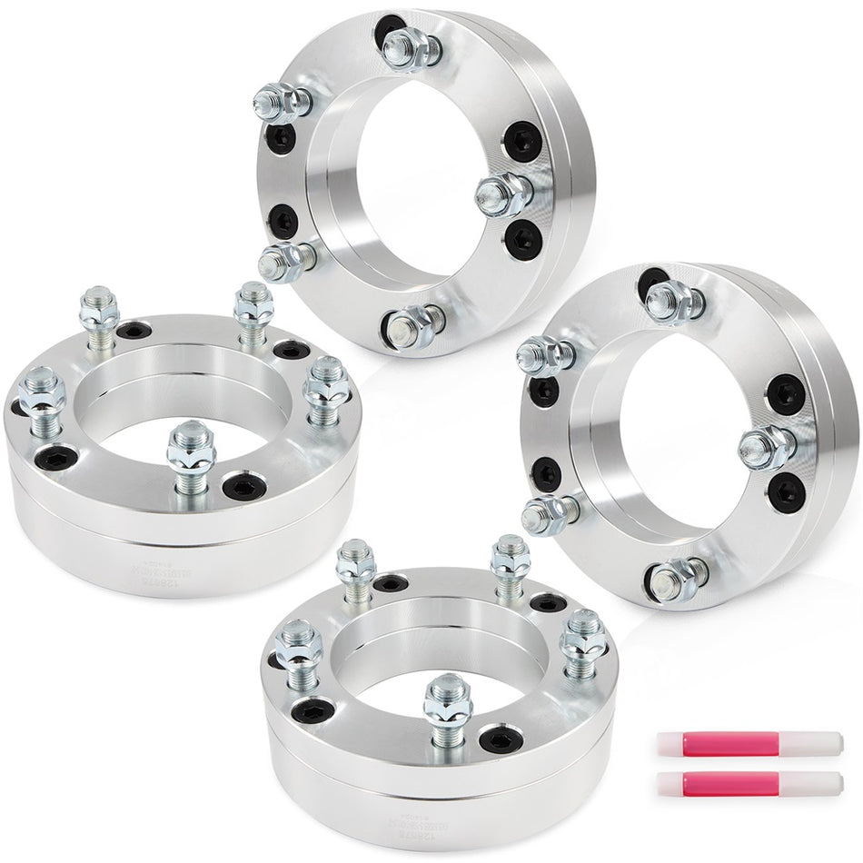 (4) 2inch 6x5.5 to 5x5.5 Wheel Adapters 14x1.5 For Chevy 6 Lug Adapter 5 Lug Wheels