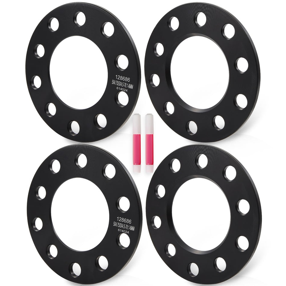 4X 6mm 5x4.5 / 5x4.75 Wheel Spacers For Toyota Pickup Ford Mustang Jeep Cherokee