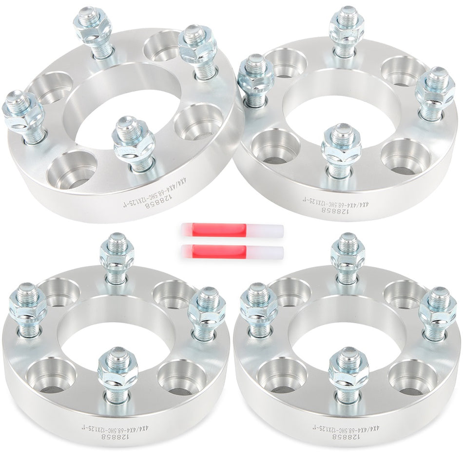 4Pcs 1inch Wheel Spacers 4x4 4x101.6 Fits Yamaha Golf Carts 12x1.25 Studs 68.5mm