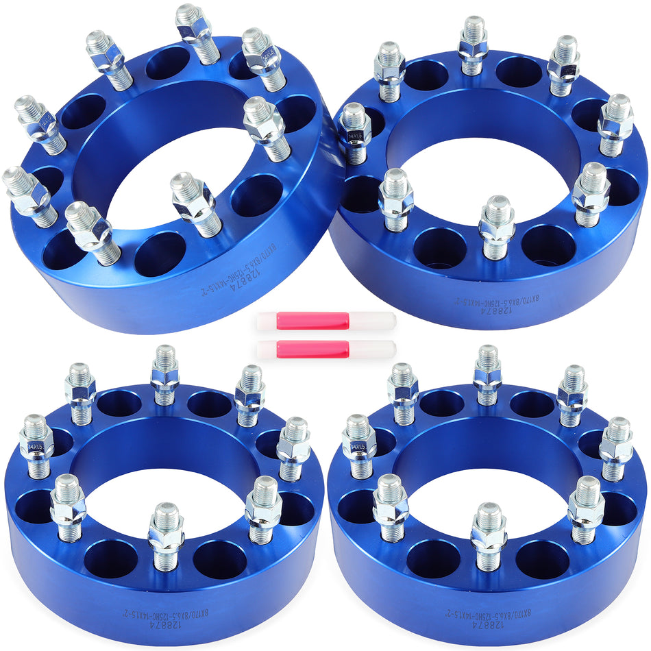 4 Pcs 2inch 8x170 to 8x6.5 Conversion Wheel Adapters For Ford to Chevy 8 Lug Wheels