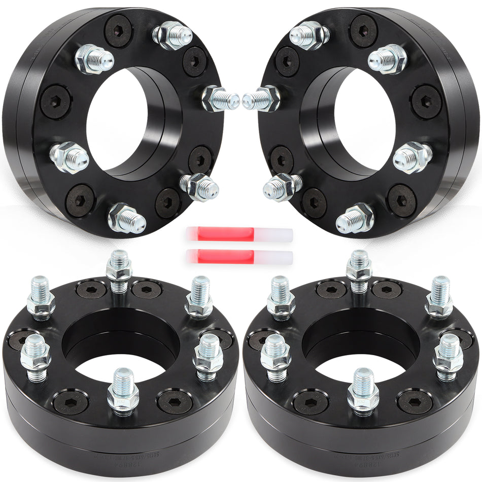 4Pc 2inch 5x135 to 6x5.5 Wheel Adapters 14x2 For 1997-2003 Ford F150 w/ 6 Lug Wheel