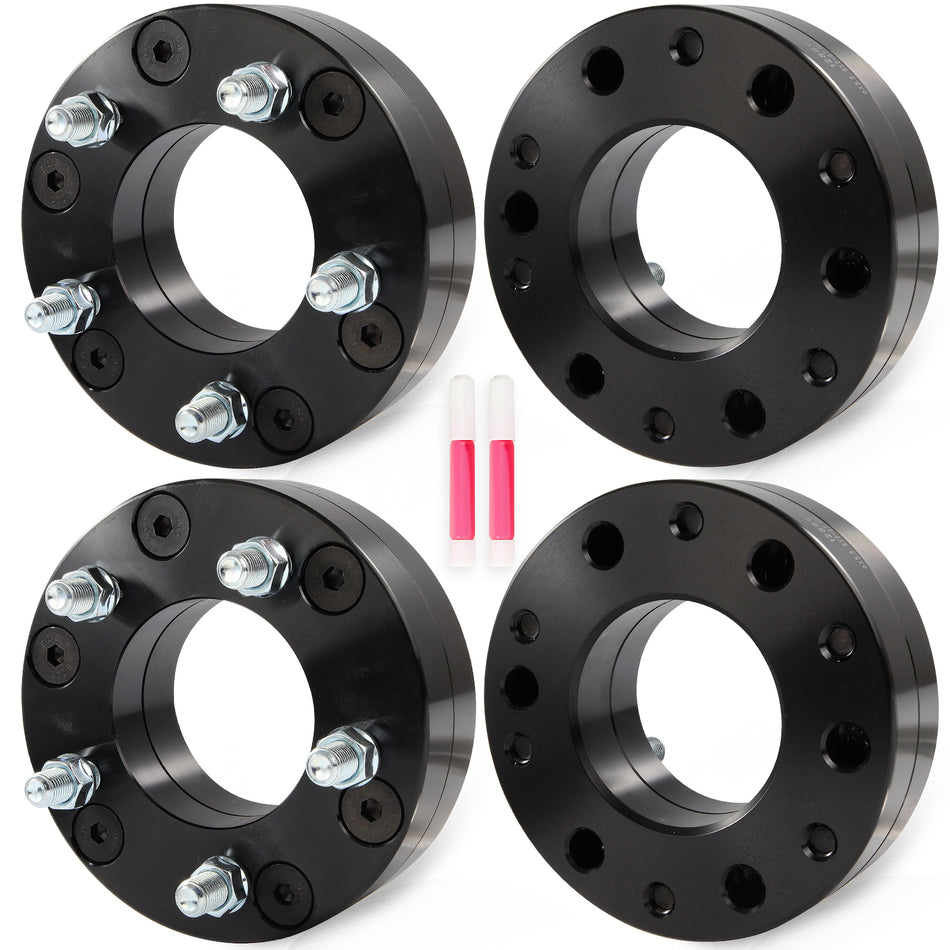 (4) 2inch 6x5.5 to 5x5 Wheel Adapters 14x1.5 Fits Chevrolet GMC 6 Lug to 5 Lug
