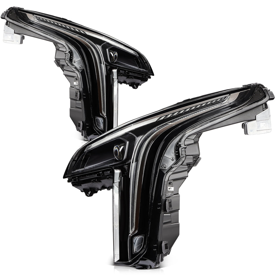 Pair LED Projector Headlight with Cornering Lamps & DRL For 2019-2023 Cadillac XT4