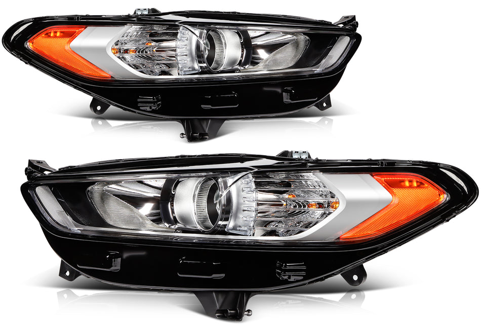 Fits Ford Fusion 2013-2016 Projector Headlights Assembly Pair Left Right Sides