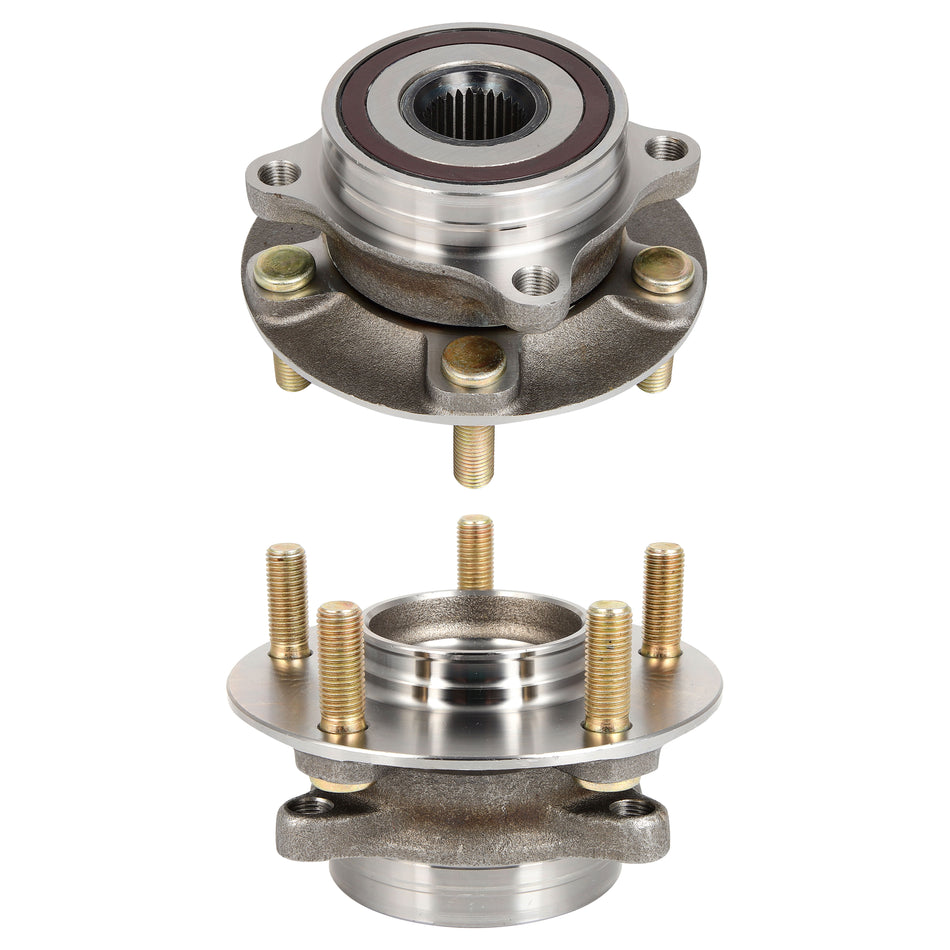 2 Pcs Wheel Hub Bearings Assembly Front AWD For Mitsubishi Lancer 2.0L 2008-2015
