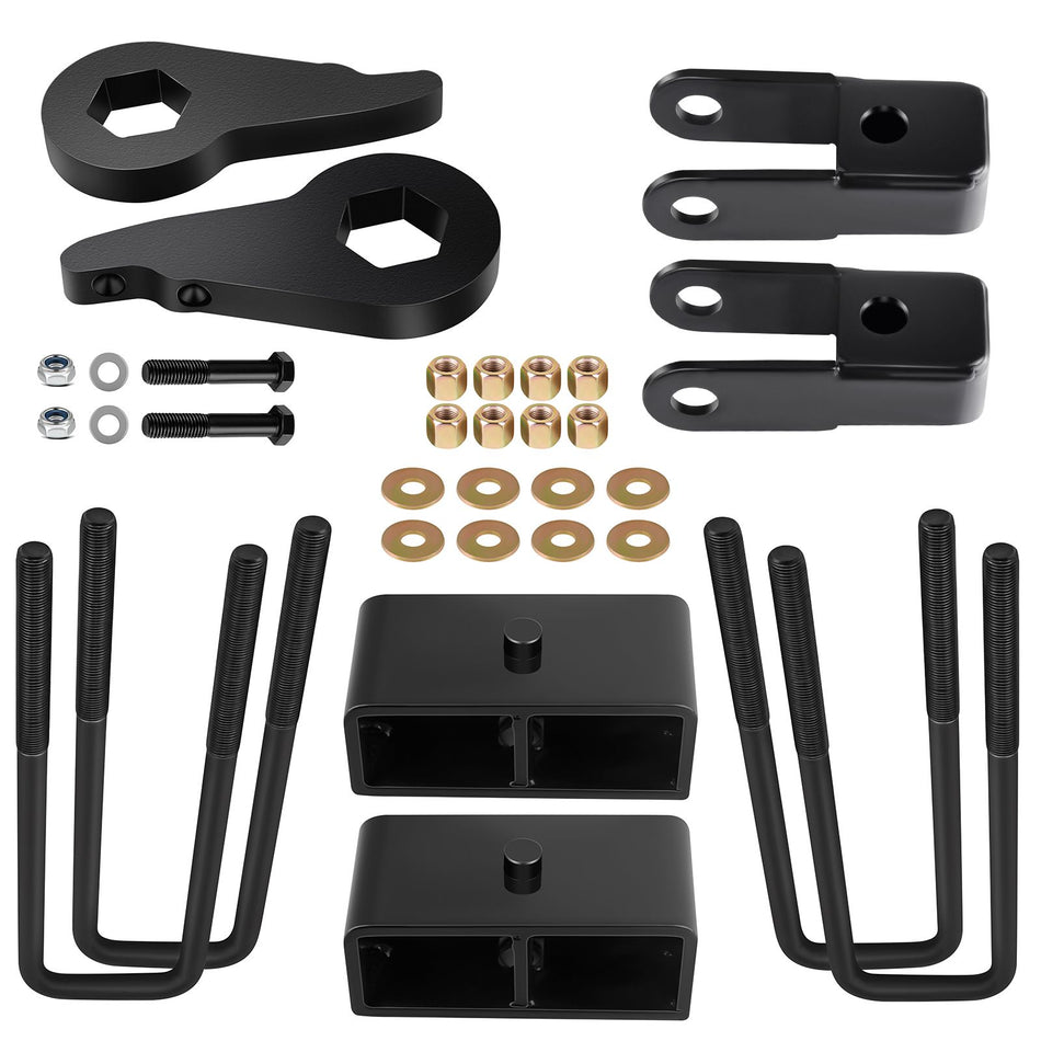 3" Front & 2" Rear Lift Kit Torsion Key For 1999-2007 Chevy Silverado 1500 4WD