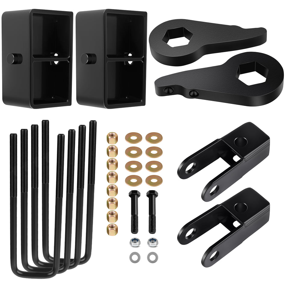 3 inch Front & 3 inch Rear Lift Kit Torsion Key For 1999-2007 Chevy Silverado 1500 4WD