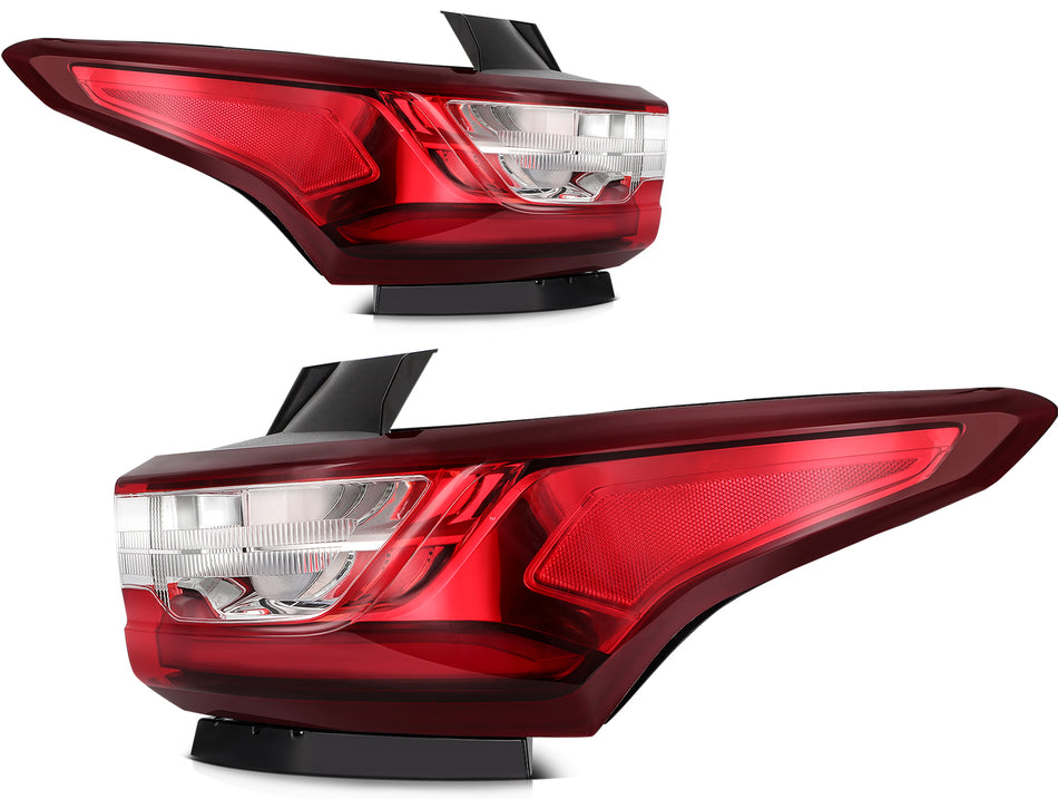 Red Pair Rear L & R Outer Full LED Tail Lights Assy For 2018-2021 Chevy Traverse