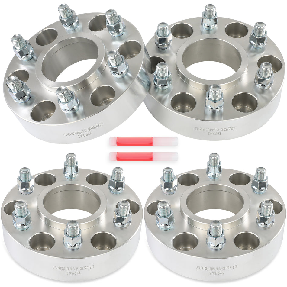 4Pcs 1.5" 6x5.5 to 6x135 Hub Centric Conversion Wheel Adapters For Chevy GMC