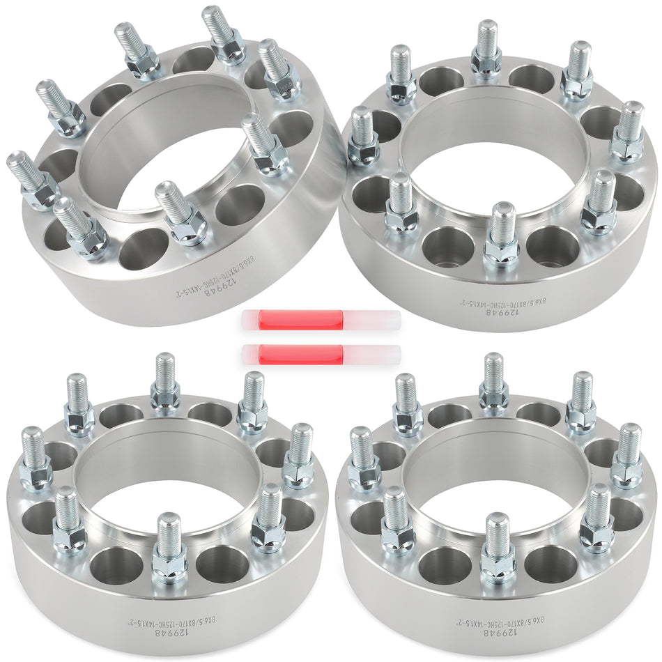 4P 2inch 8x6.5 to 8x170 Hub Centric Conversion Wheel Adapters For Chevy GMC to Ford