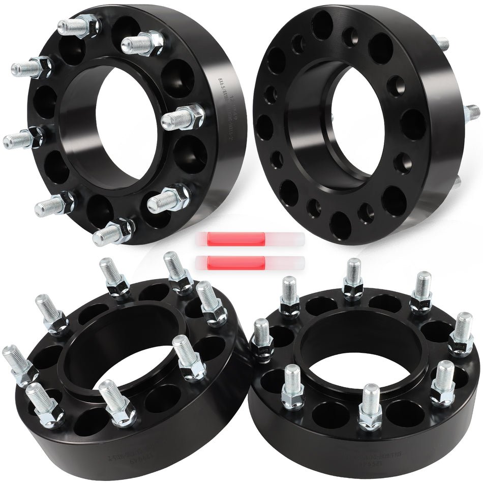 4Pcs 2inch 8x6.5 to 8x180 Hub Centric Conversion Wheel Adapters For Chevy GMC 8 Lug