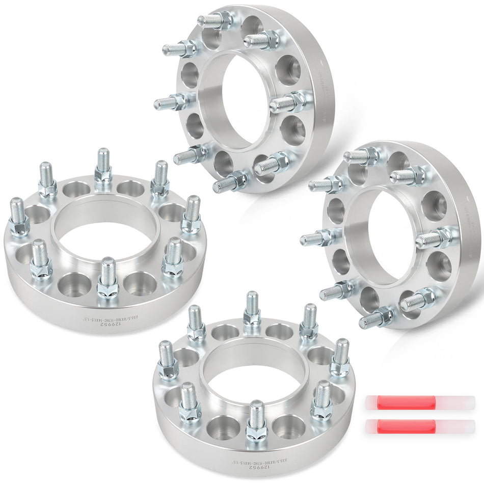 4Pcs 1.5inch Hubcentric Wheel Adapters 8x6.5 to 8x180 For GMC Sierra 3500 HD 14x1.5