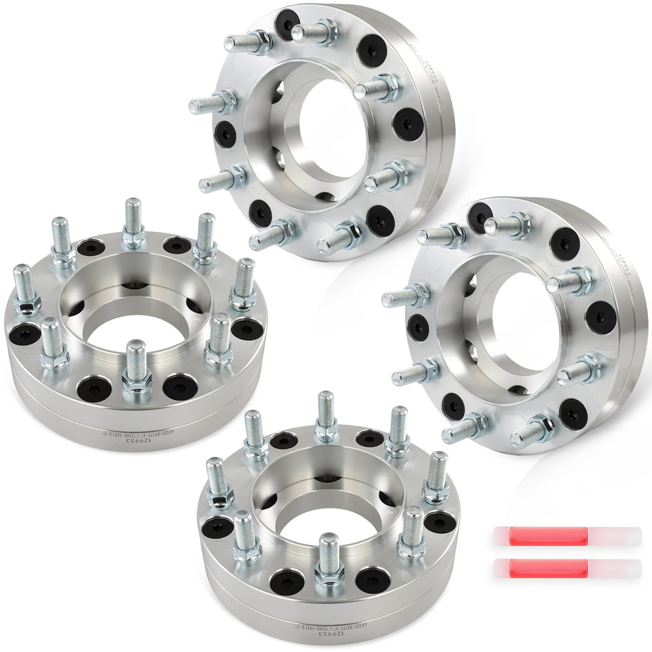 (4) 2inch 6x135 to 8x170 Hubcentirc 14x1.5 Wheel Adapters For Ford F-150 Expedition