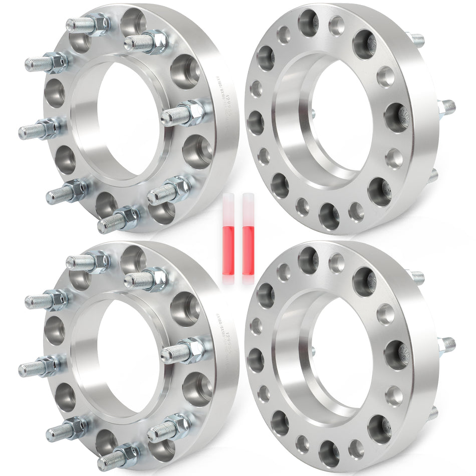 4 Pcs 8X180 1.5inch Wheel Spacers Hubcentric M14x1.5 For GMC Sierra 3500 HD SRW