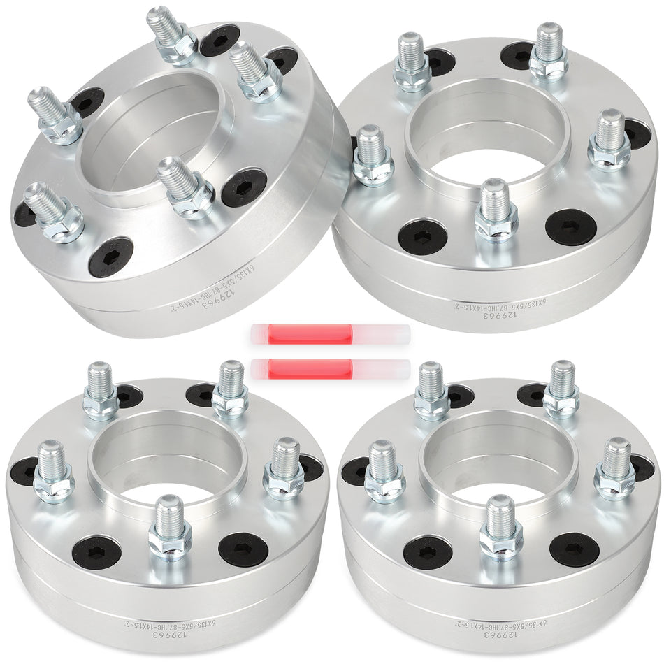 (4) 2inch 6x135 to 5x5 Wheel Adapters For 2015-2024 Ford Expedition F-150 Navigator