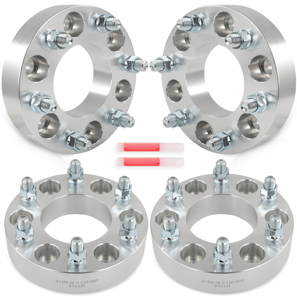 4 Pcs 1.5inch 6x135 to 6x5.5 Conversion Wheel Adapters For Ford to Chevy GMC 6 Lug
