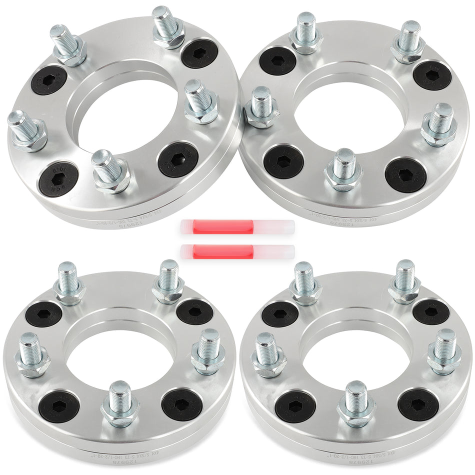 4Pc 1inch 4x114.3 to 5x114.3 Conversion Wheel Adapters 1/2inchx20 4 Lug to 5 Lug Wheel