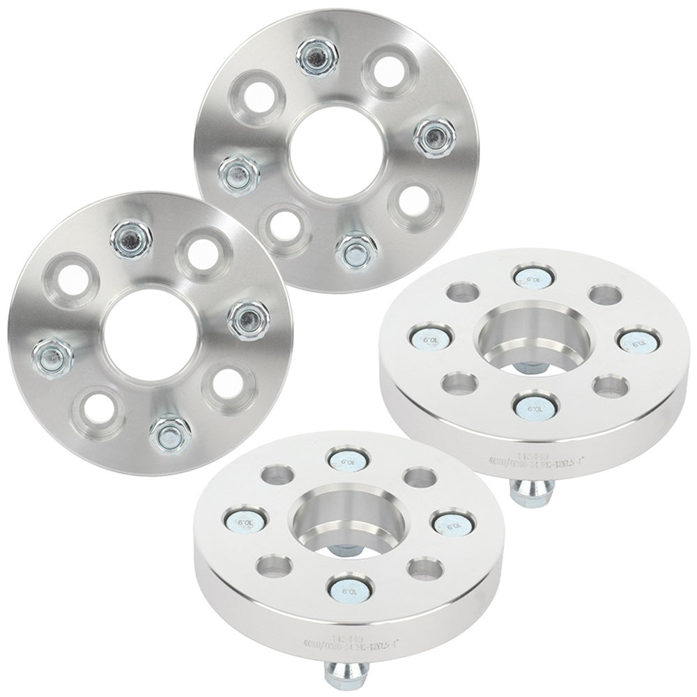 1 inch 4x100 4 Lug HubCentric Wheel Spacers(54.1mm Bore, 12x1.5 Studs) for 2001-2018 Kia Rio - 4PCS Only for Auto