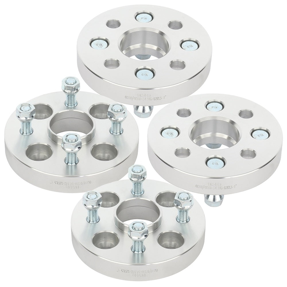 1 inch 4x100 4 Lug HubCentric Wheel Spacers(54.1mm Bore, 12x1.5 Studs) for 2001-2018 Kia Rio - 4PCS Only for Auto